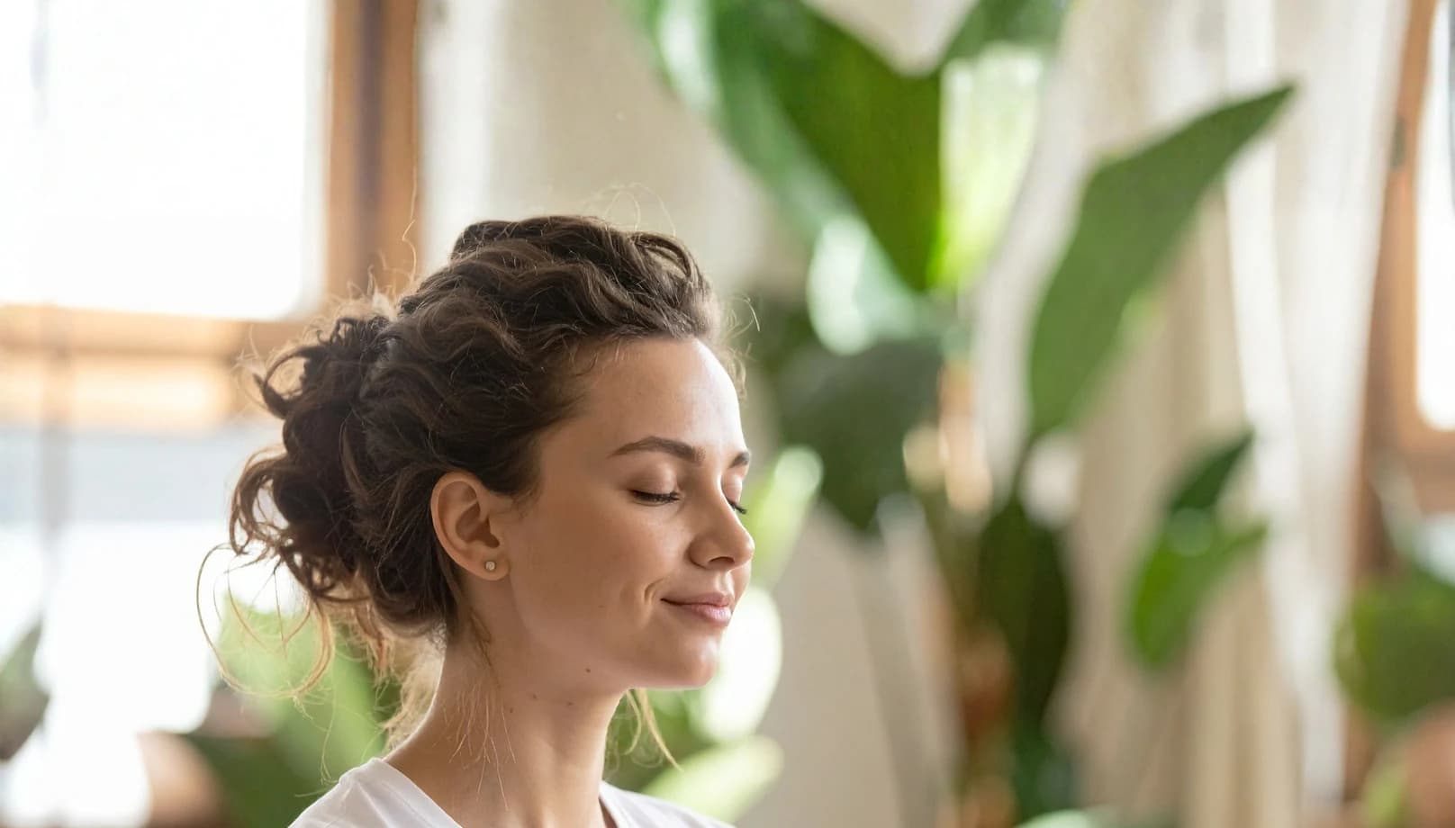 Calm moment of wellness and composure